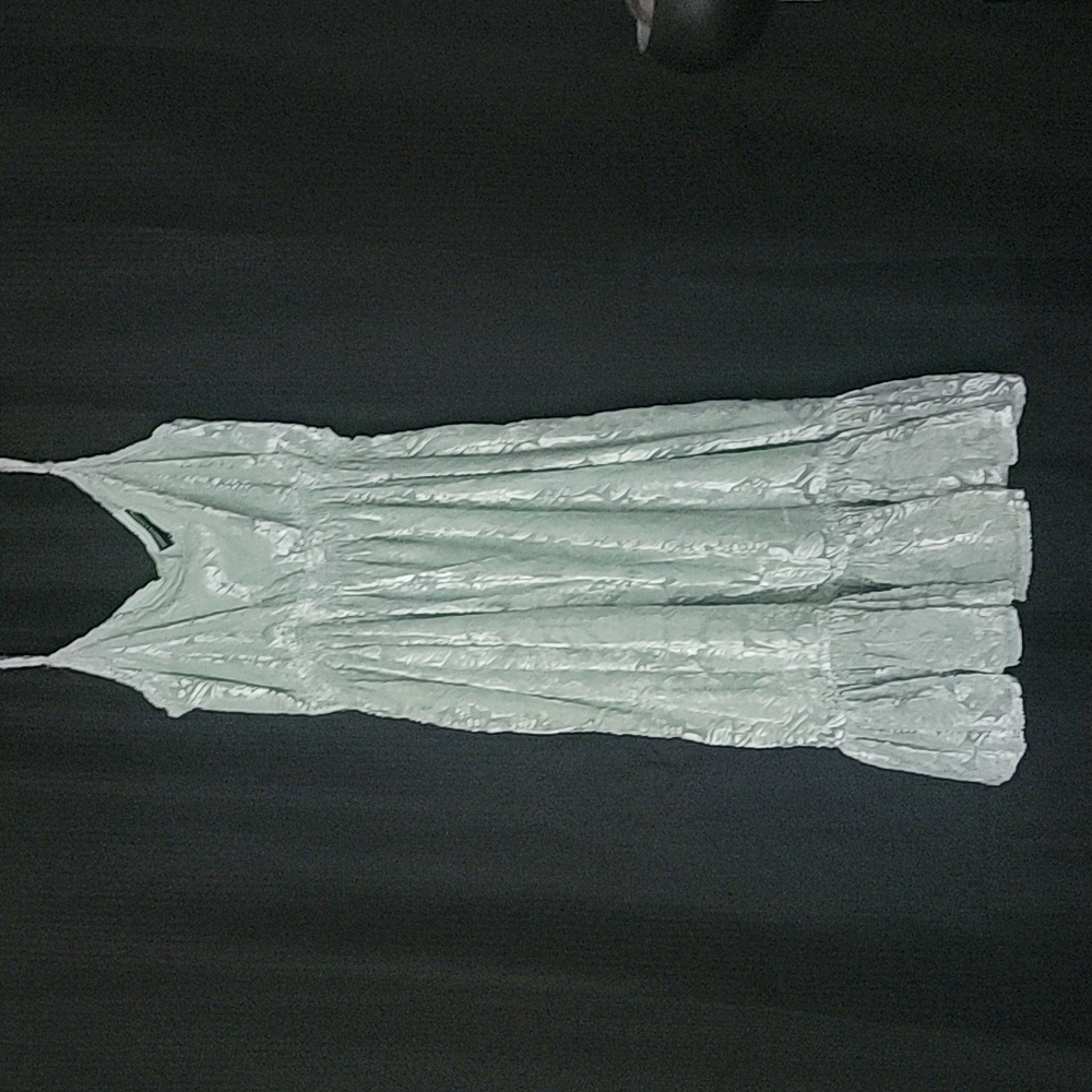 Hemant & Nandita Anthropologie mint burnout velvet dress L